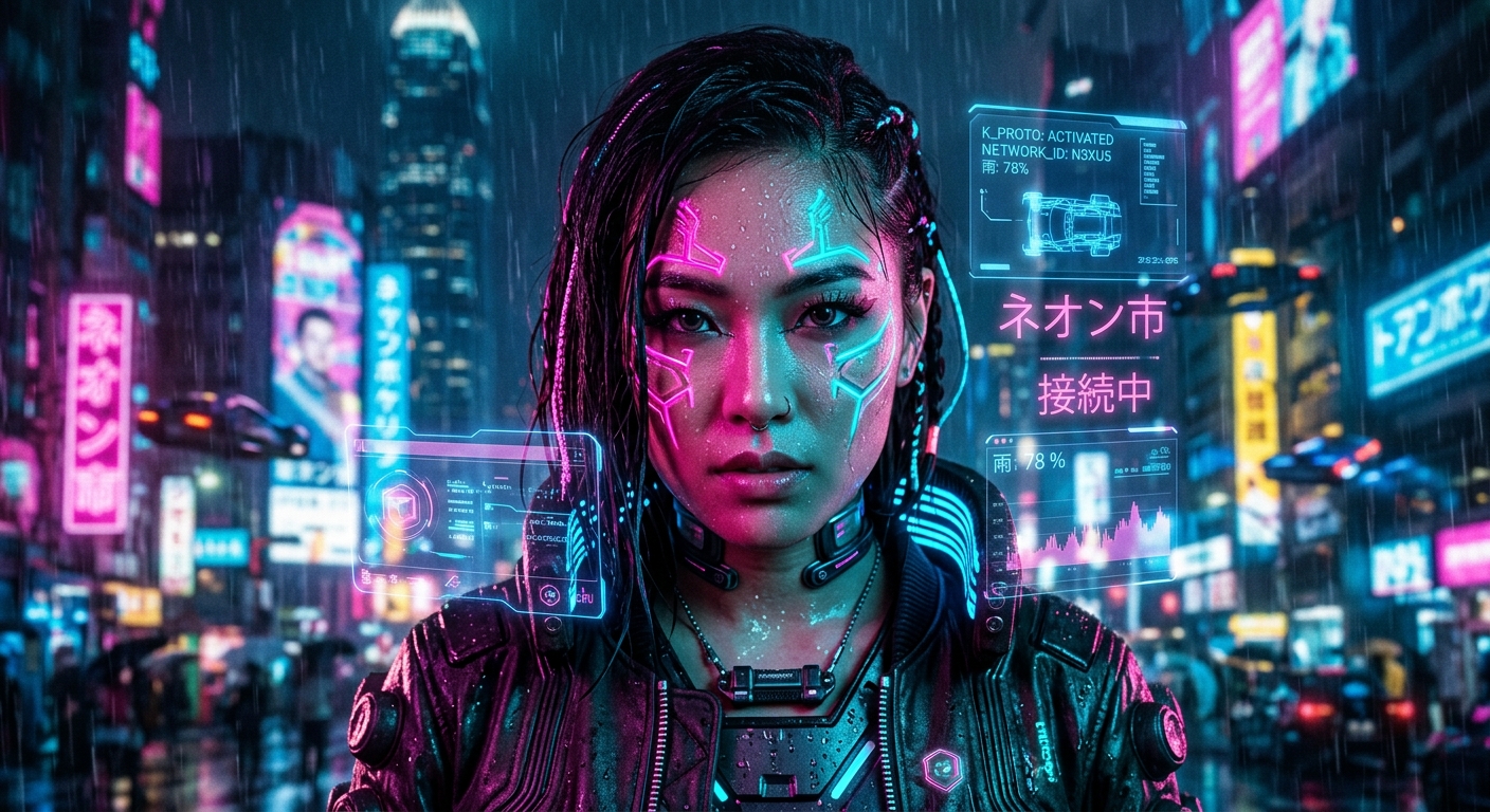 Cyberpunk Neon Portrait — Your Photo — Gemini Imagen 3