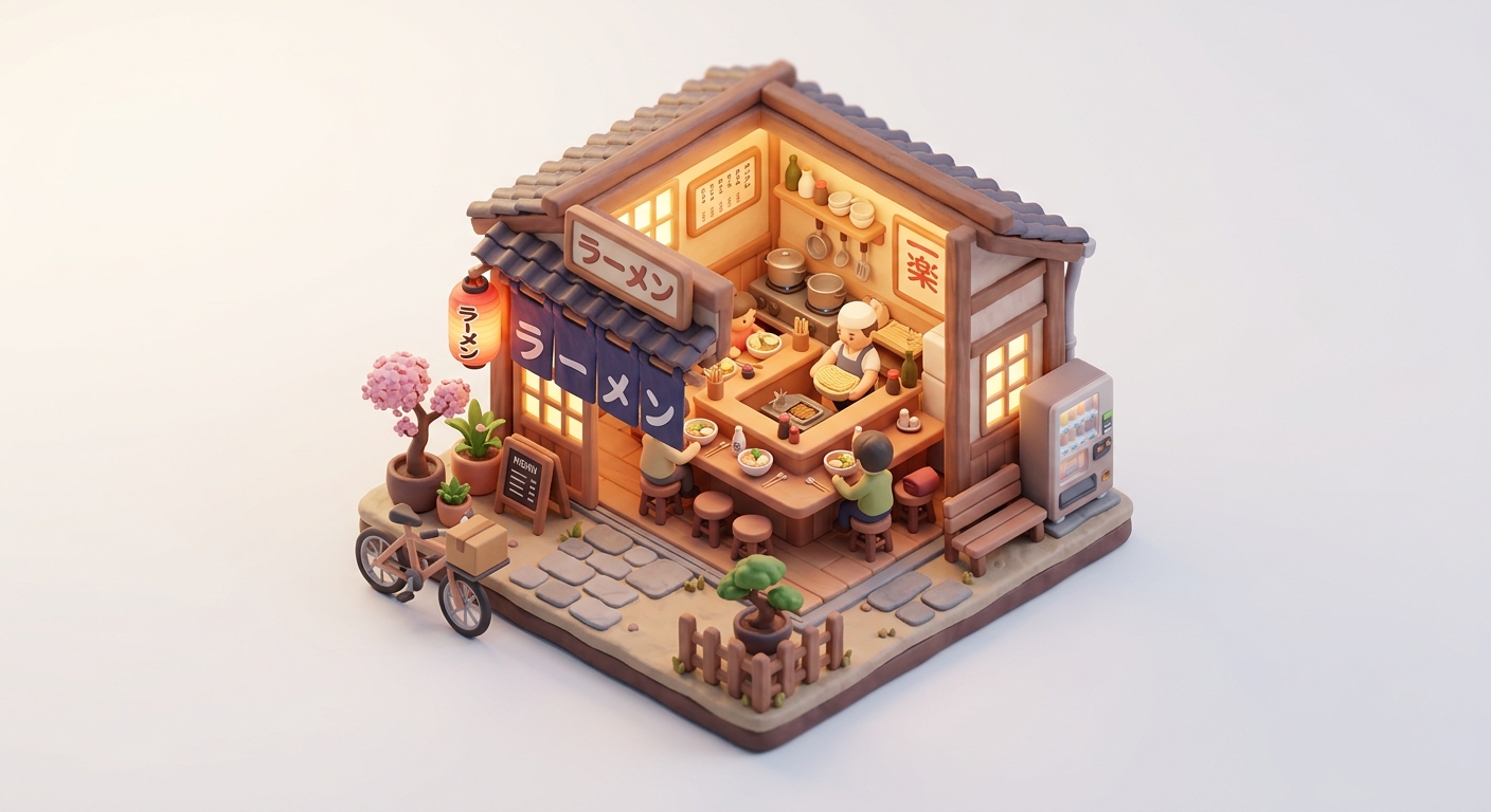 Isometric Tiny World Diorama